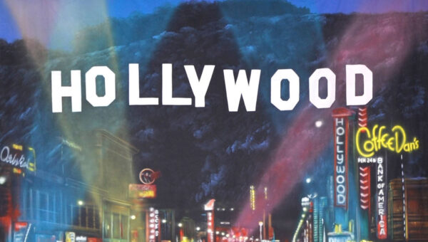 Hollywood at Night Painted Backdrop BD-0222